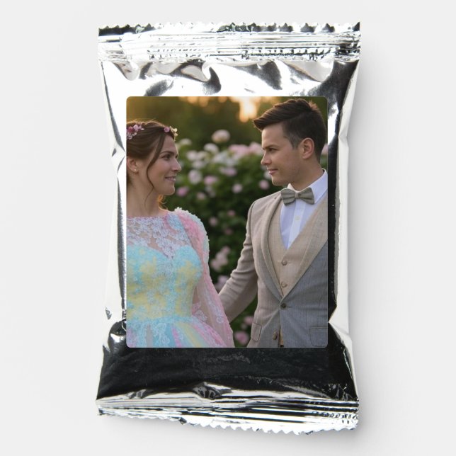 Add Wedding Photo Customize Coffee Drink Mix (Front)