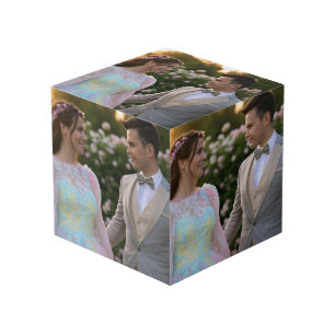 Add Wedding Photo Customize Cube
