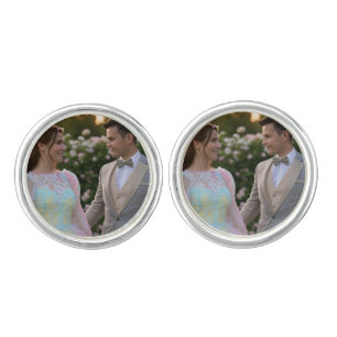 Add Wedding Photo Customize Cufflinks
