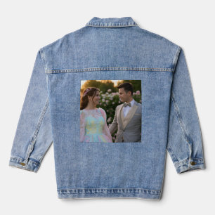 Add Wedding Photo Customize Denim Jacket