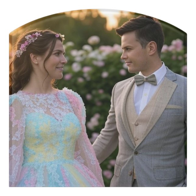 Add Wedding Photo Customize Door Sign (Contour Front)