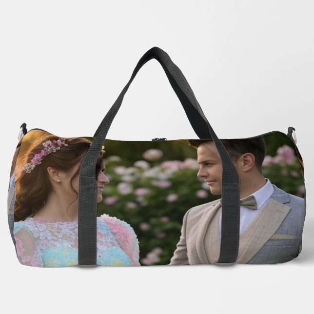 Add Wedding Photo Customize Duffle Bag (Front)