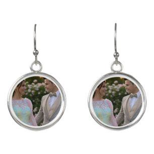 Add Wedding Photo Customize Earrings