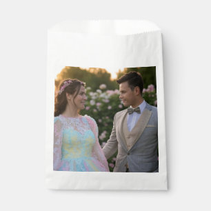 Add Wedding Photo Customize Favor Bag