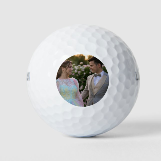 Add Wedding Photo Customize Golf Balls (Front)