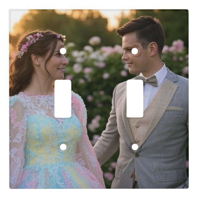 Add Wedding Photo Customize Light Switch Cover (Front)