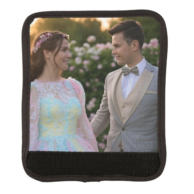 Add Wedding Photo Customize Luggage Handle Wrap (Front)