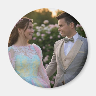 Add Wedding Photo Customize Magnet