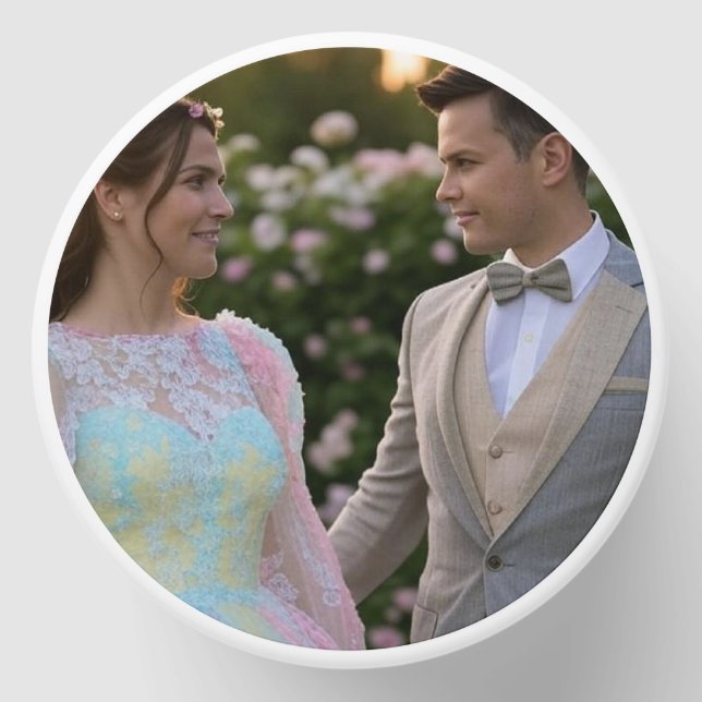 Add Wedding Photo Customize Mini Candle Favors (Front)
