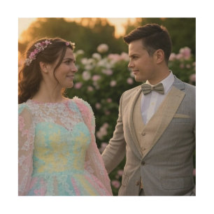 Add Wedding Photo Customize Wood Wall Art