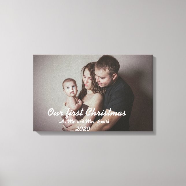 Add Wedding photo or other 's Wrapped Canvas Print (Front)