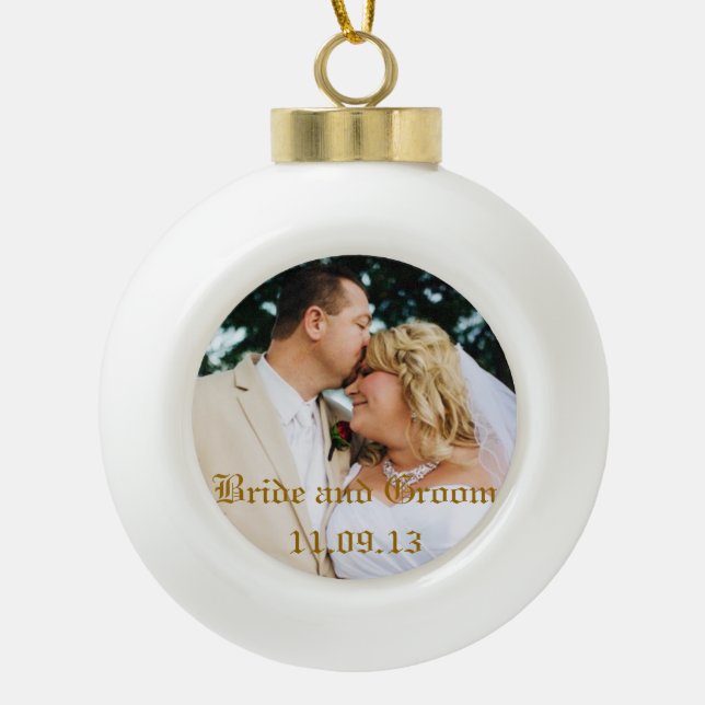 Add Wedding photo or others Christmas Ornament (Front)