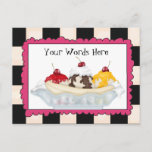 Add Words Banana split postcard
