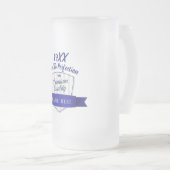 ADD YEAR BORN, Birthday Milestone Gift for Men Frosted Glass Beer Mug (Front Right)