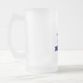 ADD YEAR BORN, Birthday Milestone Gift for Men Frosted Glass Beer Mug (Left)
