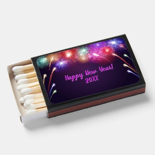 Add Year Change ALL Text Happy New Year Fireworks  Matchboxes