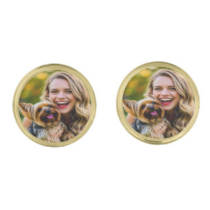 Add Yorkshire Terrier Photo Personalize Cufflinks
