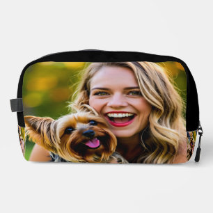 Add Yorkshire Terrier Photo Personalize Dopp Kit