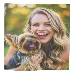 Add Yorkshire Terrier Photo Personalize Duvet Cover