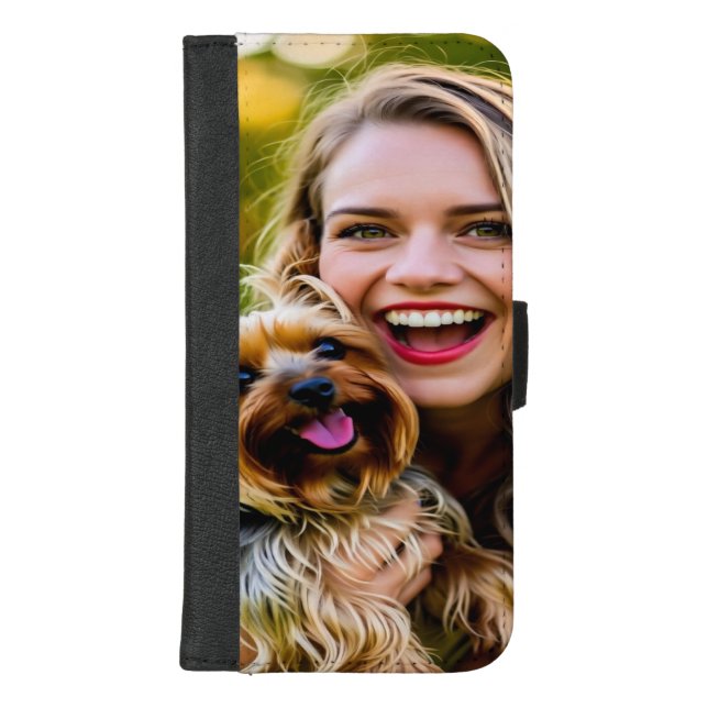 Add Yorkshire Terrier Photo Personalize iPhone Wallet Case (Front)