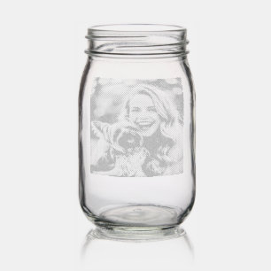 Add Yorkshire Terrier Photo Personalize Mason Jar