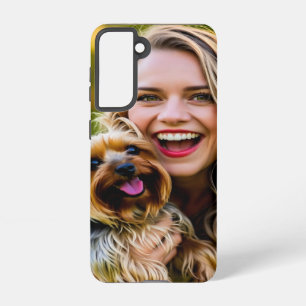 Add Yorkshire Terrier Photo Personalize Samsung Galaxy S21 Case