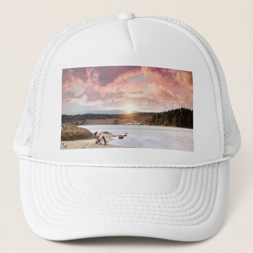 ADD YOU LOGO AND TEXT HERE TRUCKER HAT