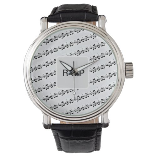 Add you name couple musical notes beats pattern bl watch