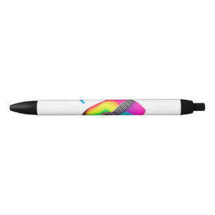 Add you name text brown acoustic guitar colorful pen