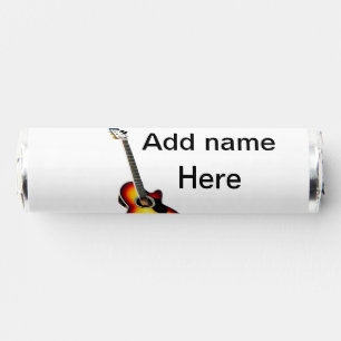 Add you name text brown acoustic guitar editable t breath savers® mints