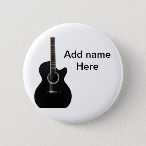 Add you name text brown acoustic guitar editable t button