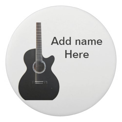 Add you name text brown acoustic guitar editable t eraser