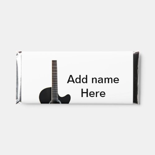 Add you name text brown acoustic guitar editable t hershey bar favors