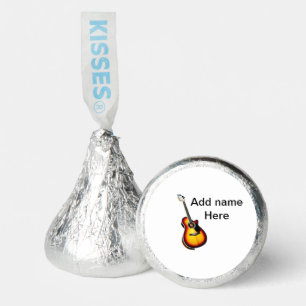 Add you name text brown acoustic guitar editable t hershey®'s kisses®