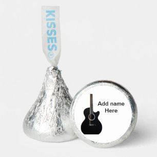 Add you name text brown acoustic guitar editable t hershey®'s kisses®