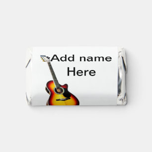 Add you name text brown acoustic guitar editable t hershey's miniatures