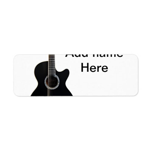 Add you name text brown acoustic guitar editable t label