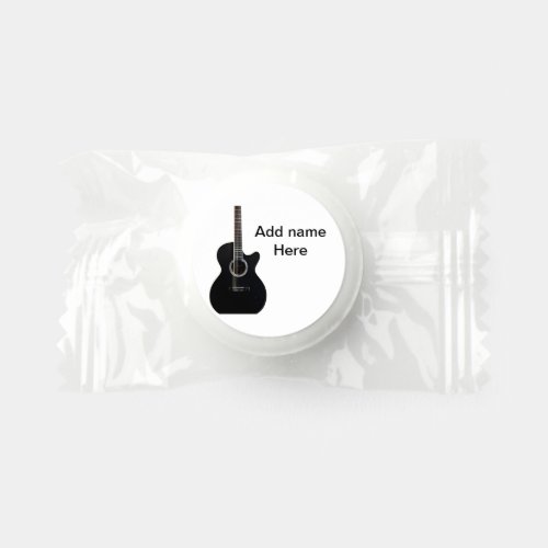 Add you name text brown acoustic guitar editable t life saver mints