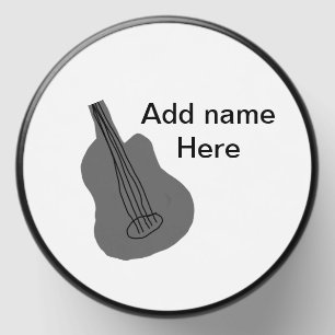 Add you name text brown acoustic guitar editable t mini candle favors
