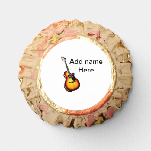 Add you name text brown acoustic guitar editable t reeses peanut butter cups