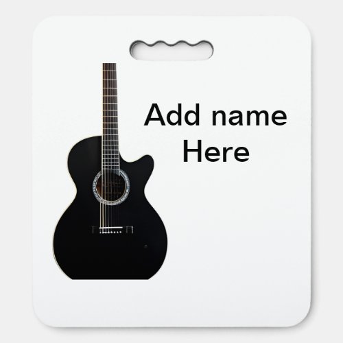 Add you name text brown acoustic guitar editable t seat cushion