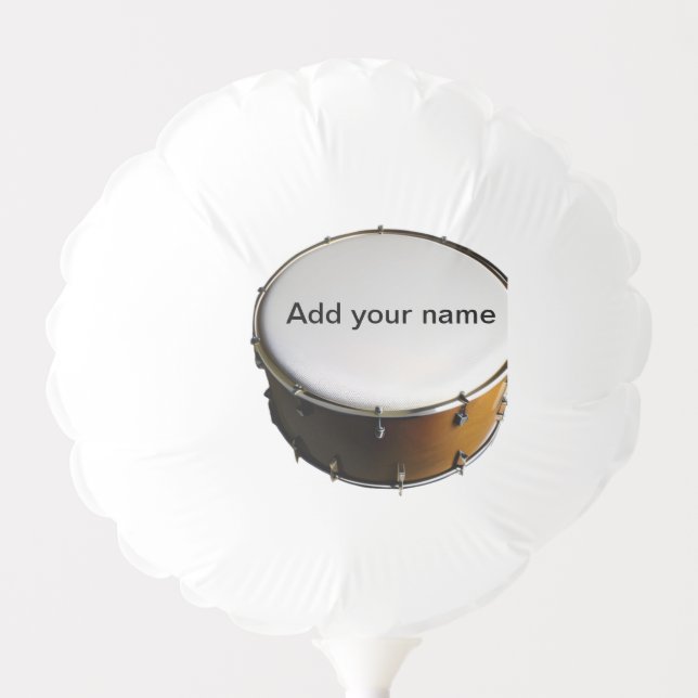 Add you name text brown black drum beats stick balloon (Front)