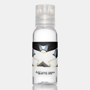 Add you name text brown black piano keys hand sanitizer