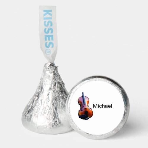 Add you name text brown violin music lover hersheys kisses