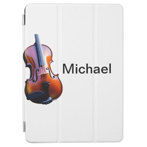 Add you name text brown violin music lover iPad air cover