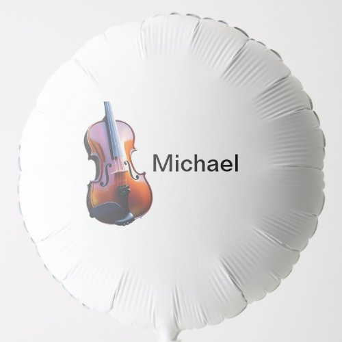 Add you name text brown violin music lover throw p balloon