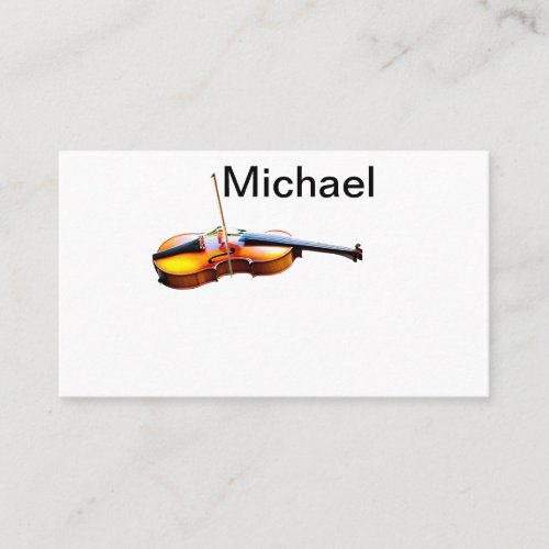 Add you name text brown violin music lover throw p business card