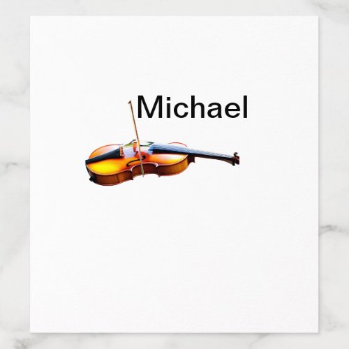 Add you name text brown violin music lover throw p envelope liner