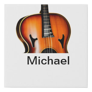 Add you name text brown violin music lover throw p faux canvas print