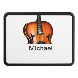 Add you name text brown violin music lover throw p hitch cover
